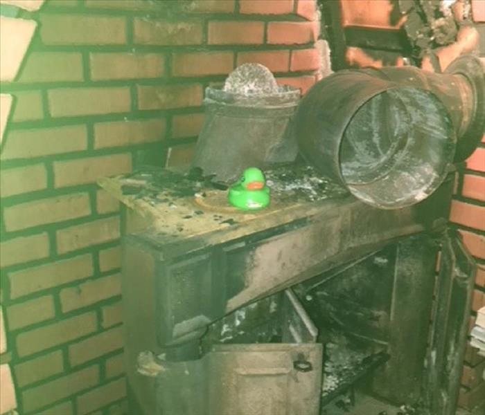 SERVPRO rubber duck on fire affected contents