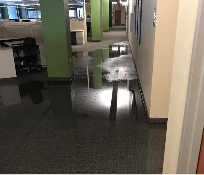 Water damaged office space