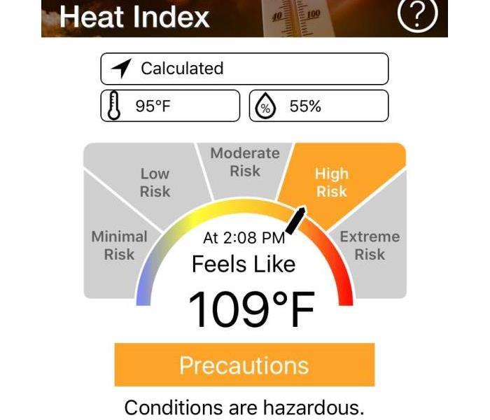 Screenshot of Heat Index app